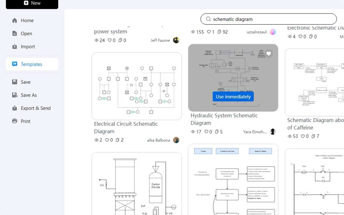 using schematic diagram