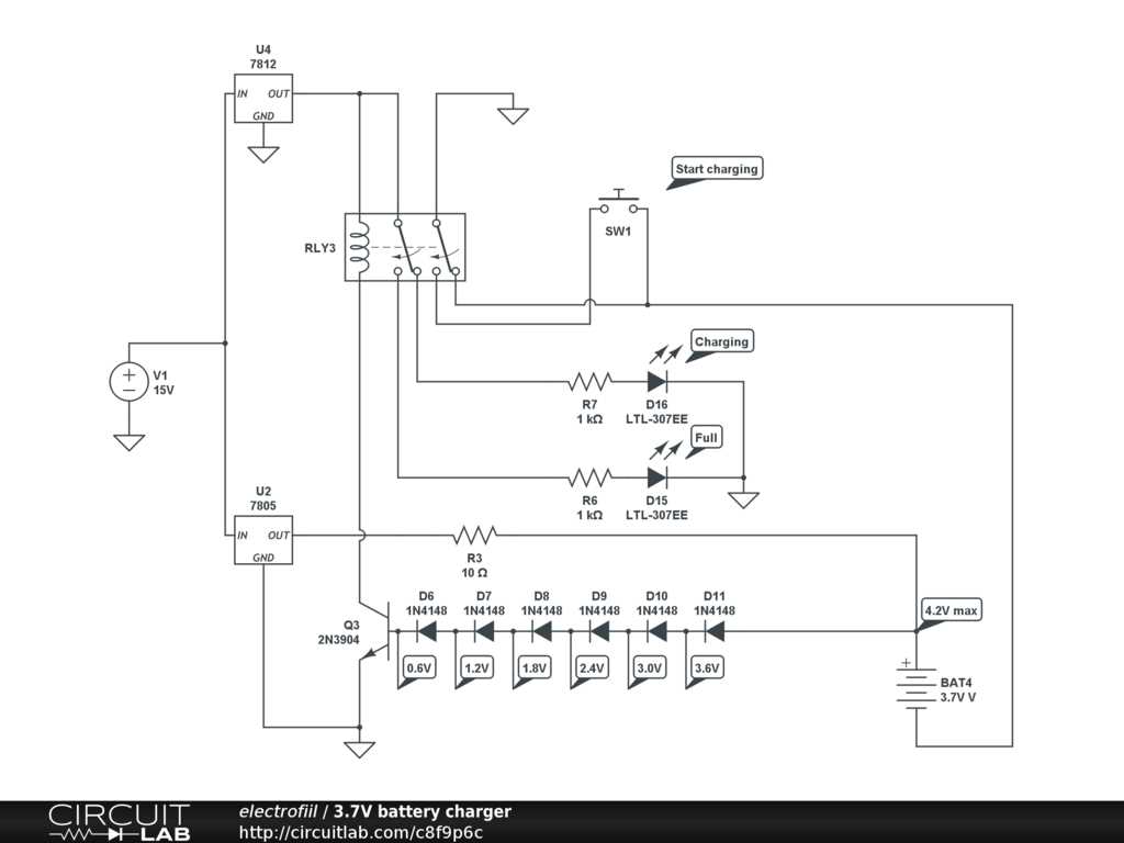 3.7 v battery charger circuit diagram