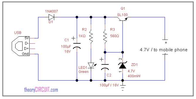 usb car charger circuit diagram