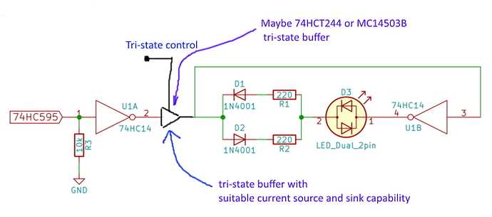 bi colour led circuit diagram