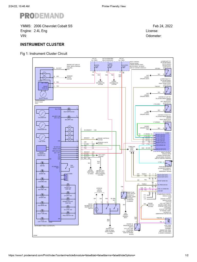 2006 chevy cobalt ignition switch wiring diagram