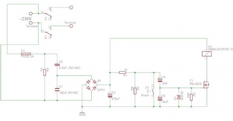 reset switch circuit diagram