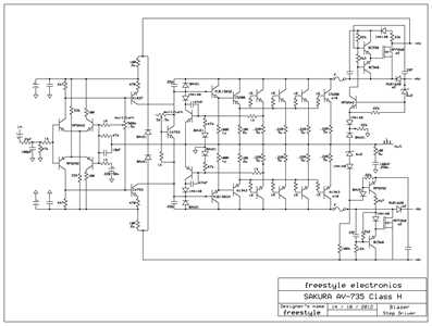 sakura 735 amplifier schematic diagram