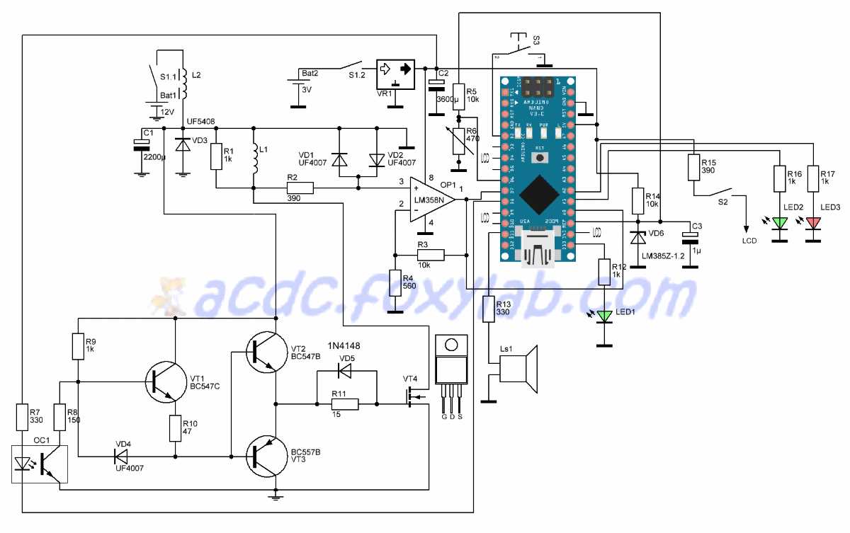 pulse induction metal detector circuit diagram