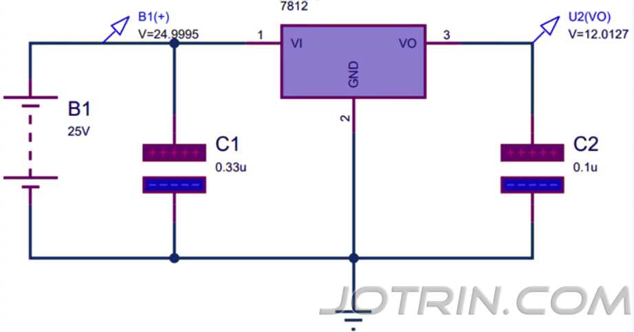 voltage regulator ic circuit diagram