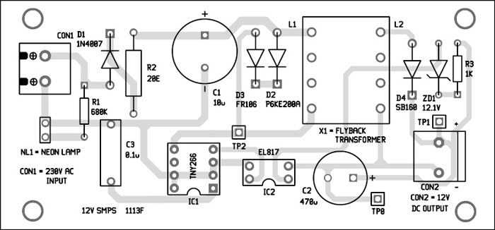 smps circuit diagram with explanation