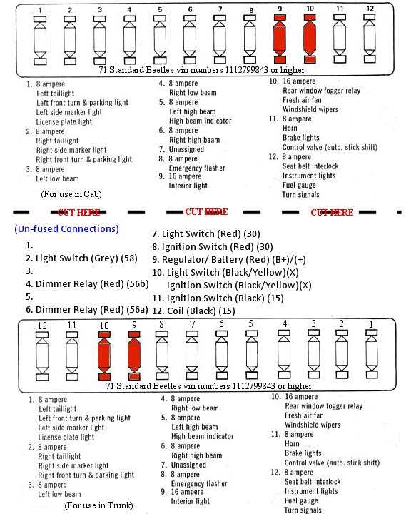 vw beetle 1972 wiring diagram