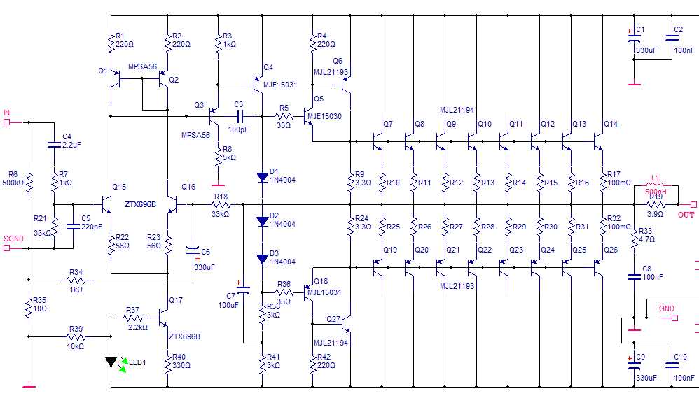 10000 watts power amplifier circuit diagram