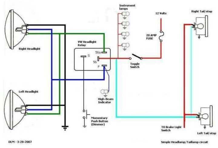 car light circuit diagram