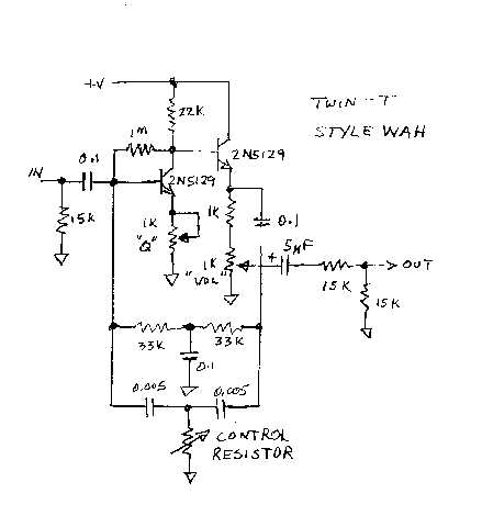 wah pedal circuit diagram
