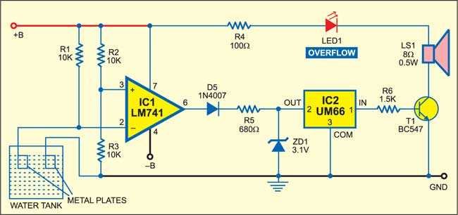 water sensor circuit diagram