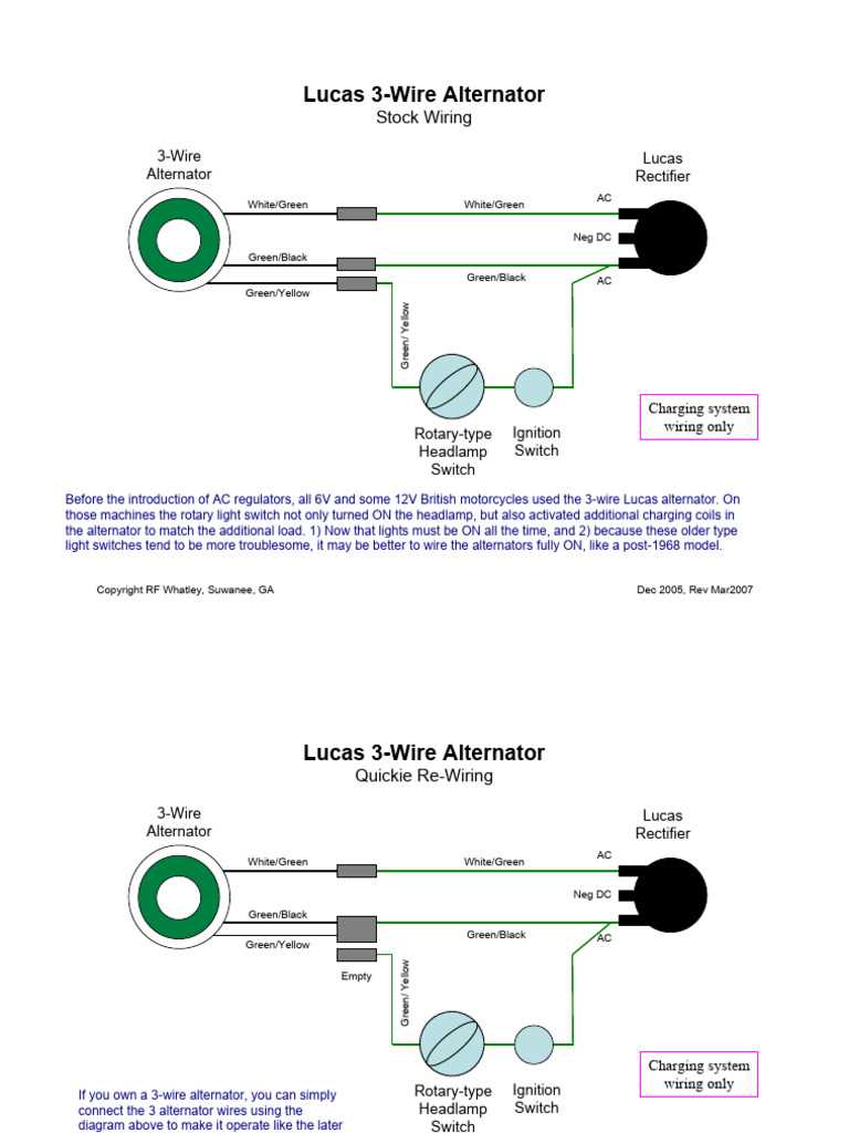 wiring diagram for 3 wire alternator