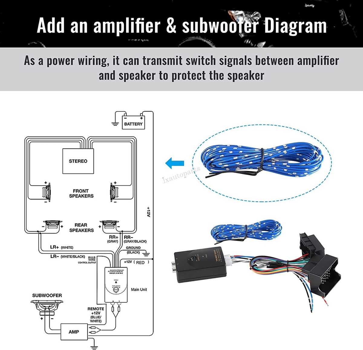 wiring diagram for car amplifier and subwoofer