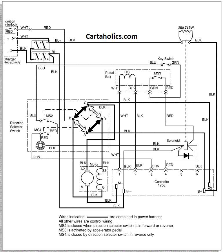 wiring diagram for ezgo electric golf cart