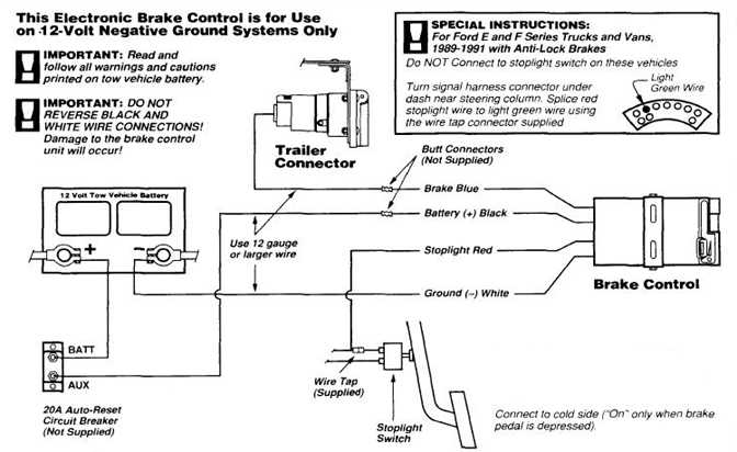 wiring diagram for trailer lights and brakes