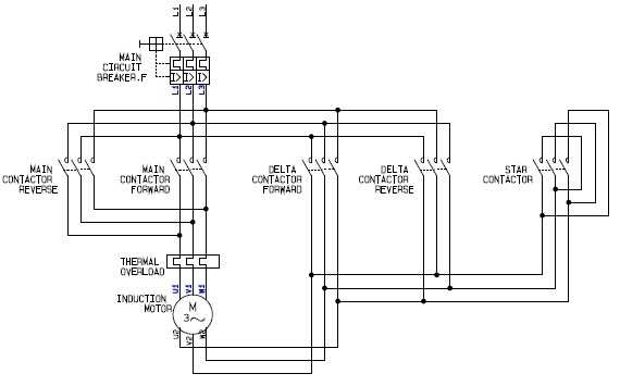 wiring diagram of forward and reverse motor starter