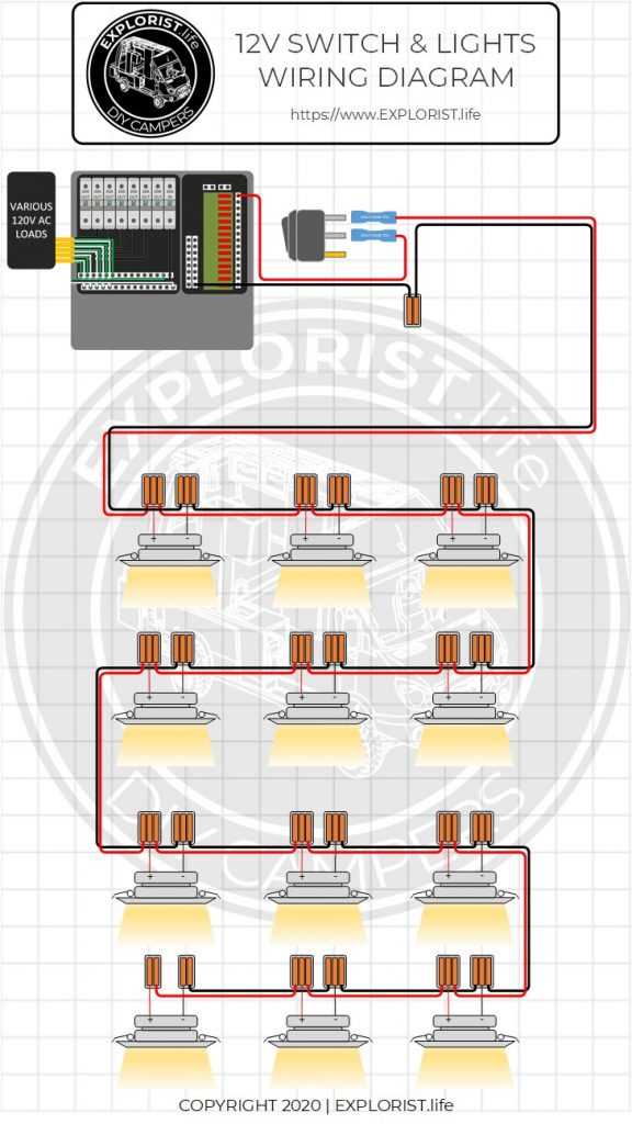 wiring led lights to a 12v battery diagram