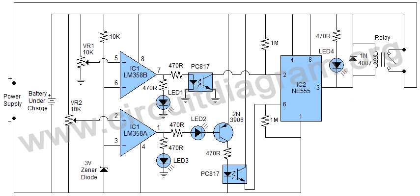 intelligent battery charger circuit diagram