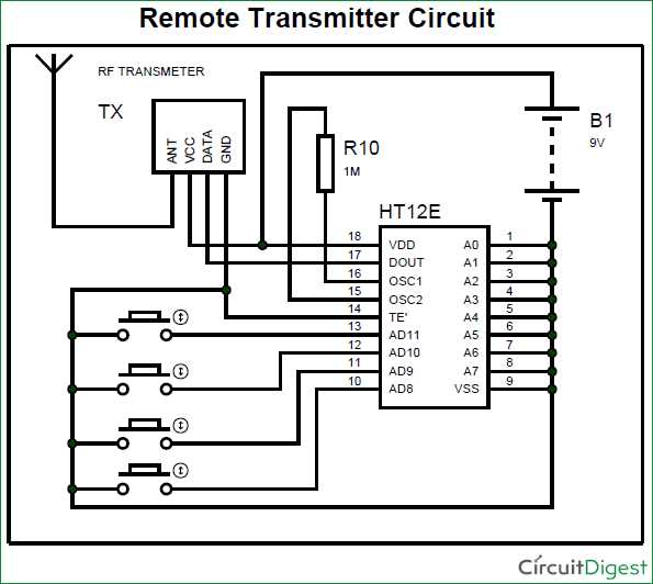 rc transmitter schematic diagram