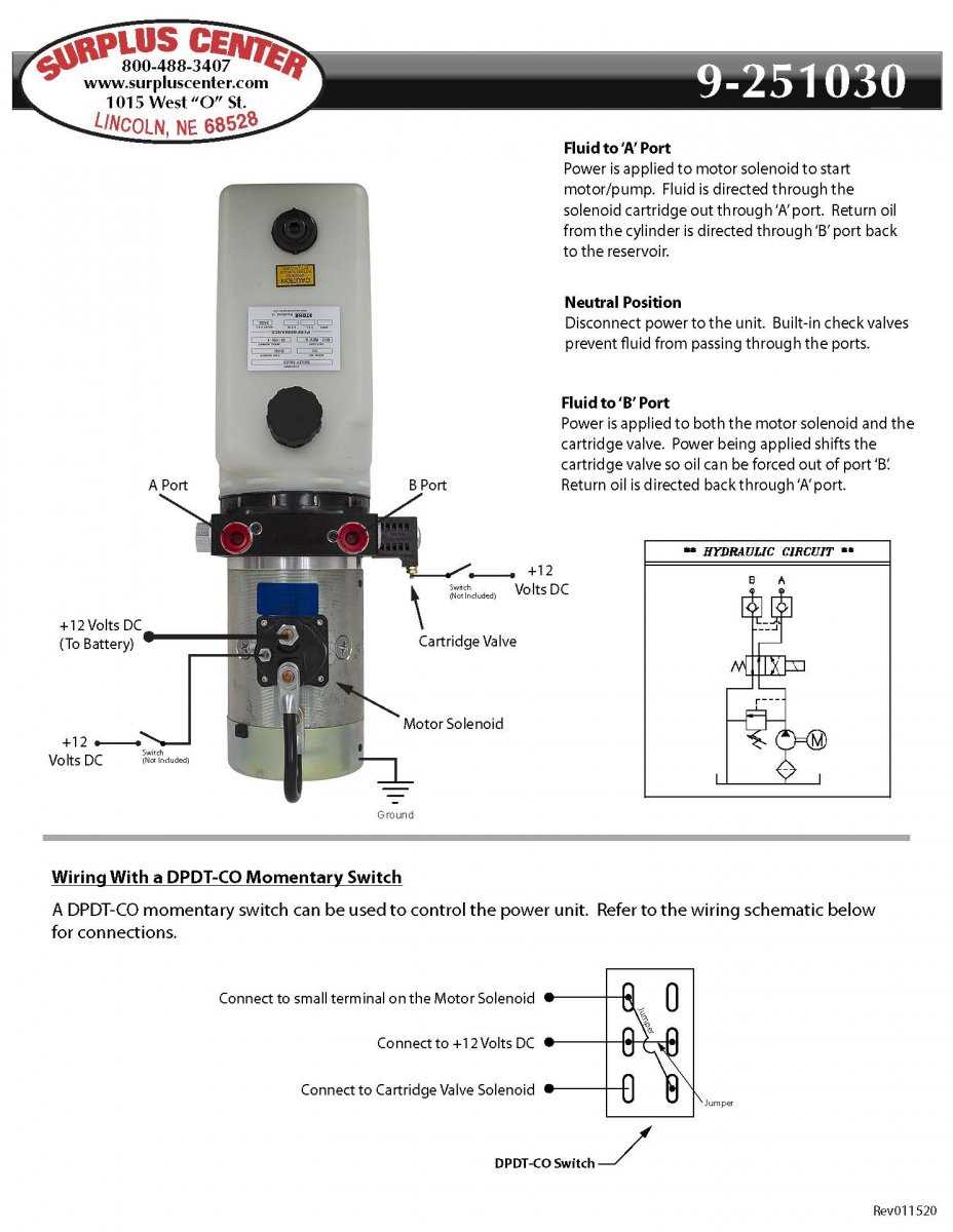 12v hydraulic pump wiring diagram with battery