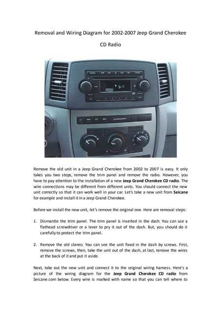 2002 jeep grand cherokee speaker wiring diagram
