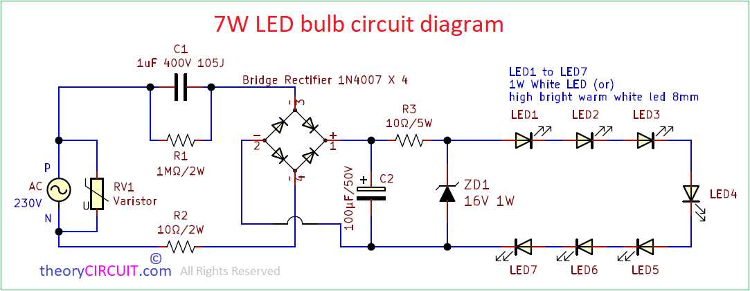 smart led bulb circuit diagram