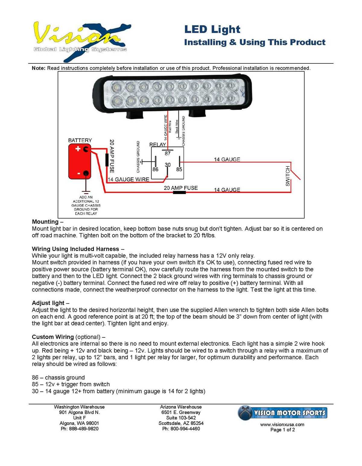3 wire led light wiring diagram 12v