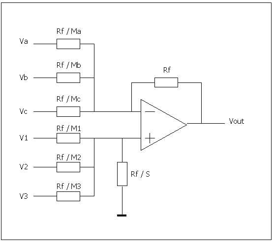 op amp adder circuit diagram