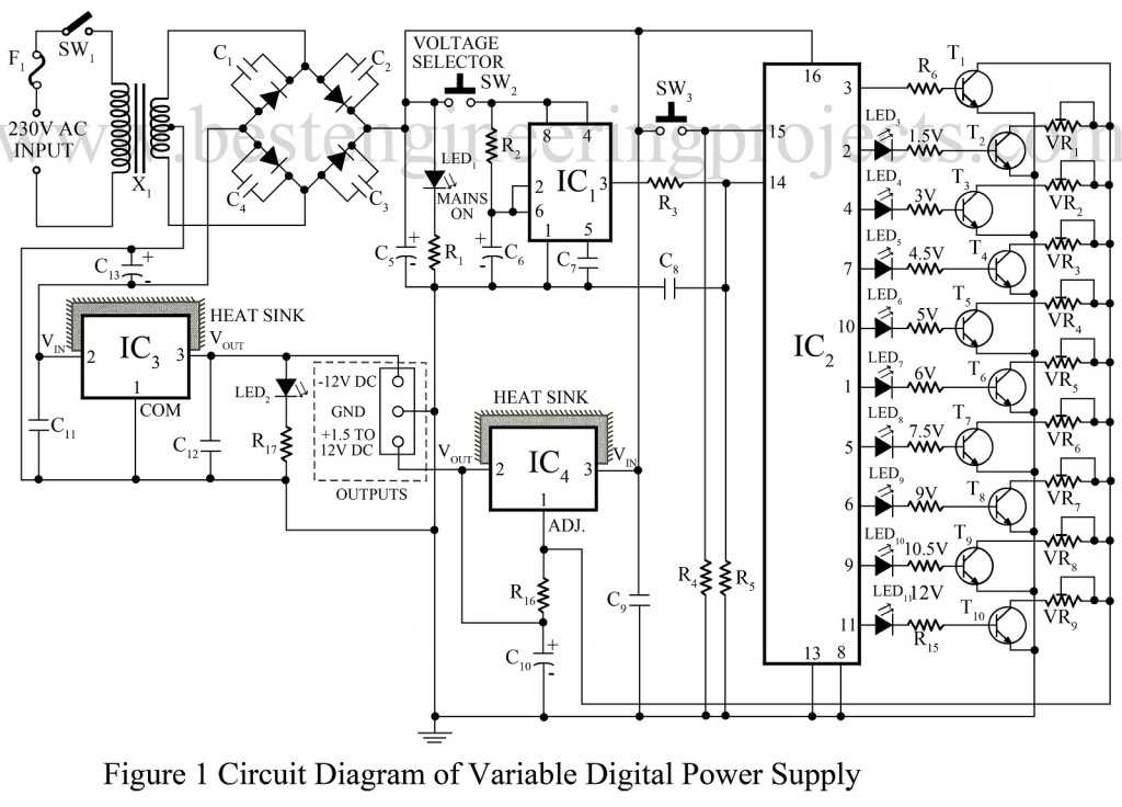 variable voltage power supply circuit diagram variable voltage power supply circuit diagram