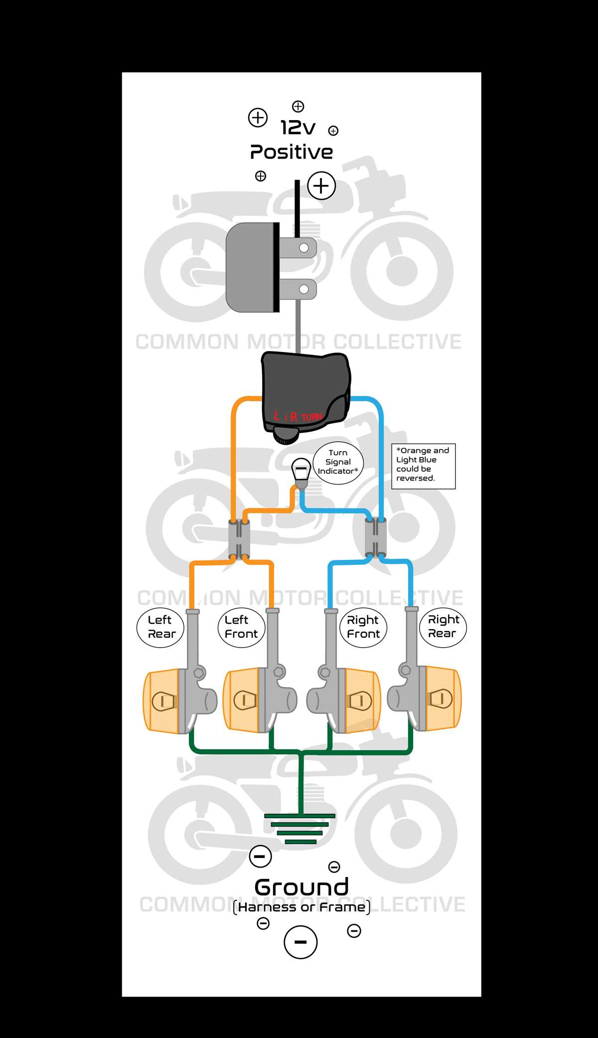 schematic diagram hazard flash circuit with turn signal bypass