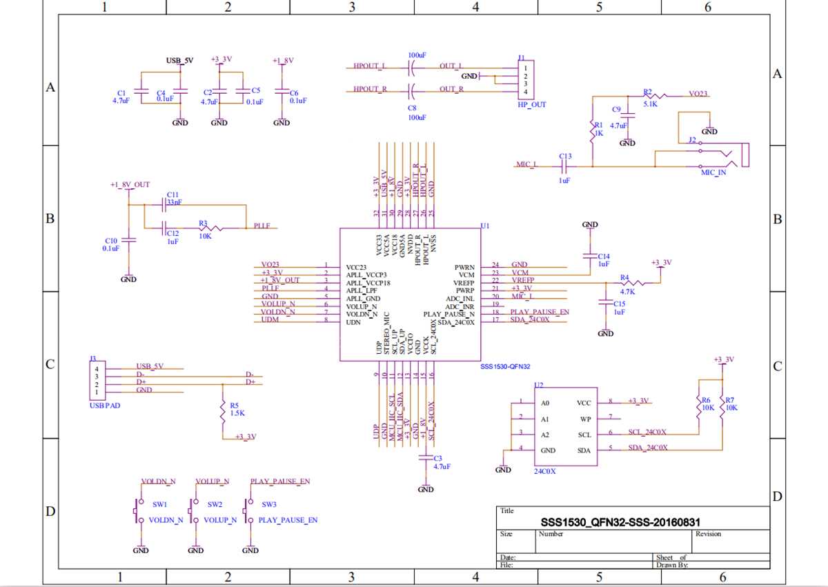 usb sound card schematic diagram