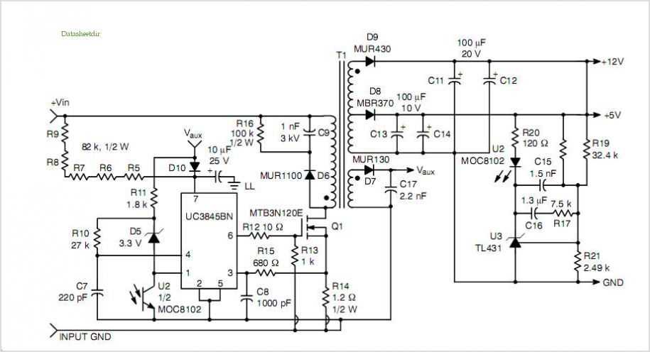 power supply unit circuit diagram