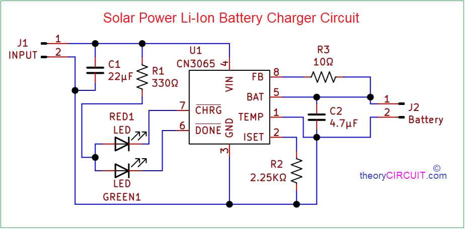 solar battery charging circuit diagram