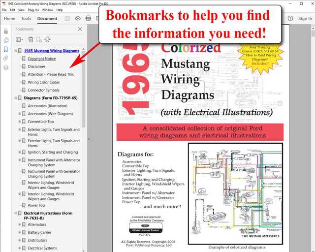 wiring diagram for 1965 mustang