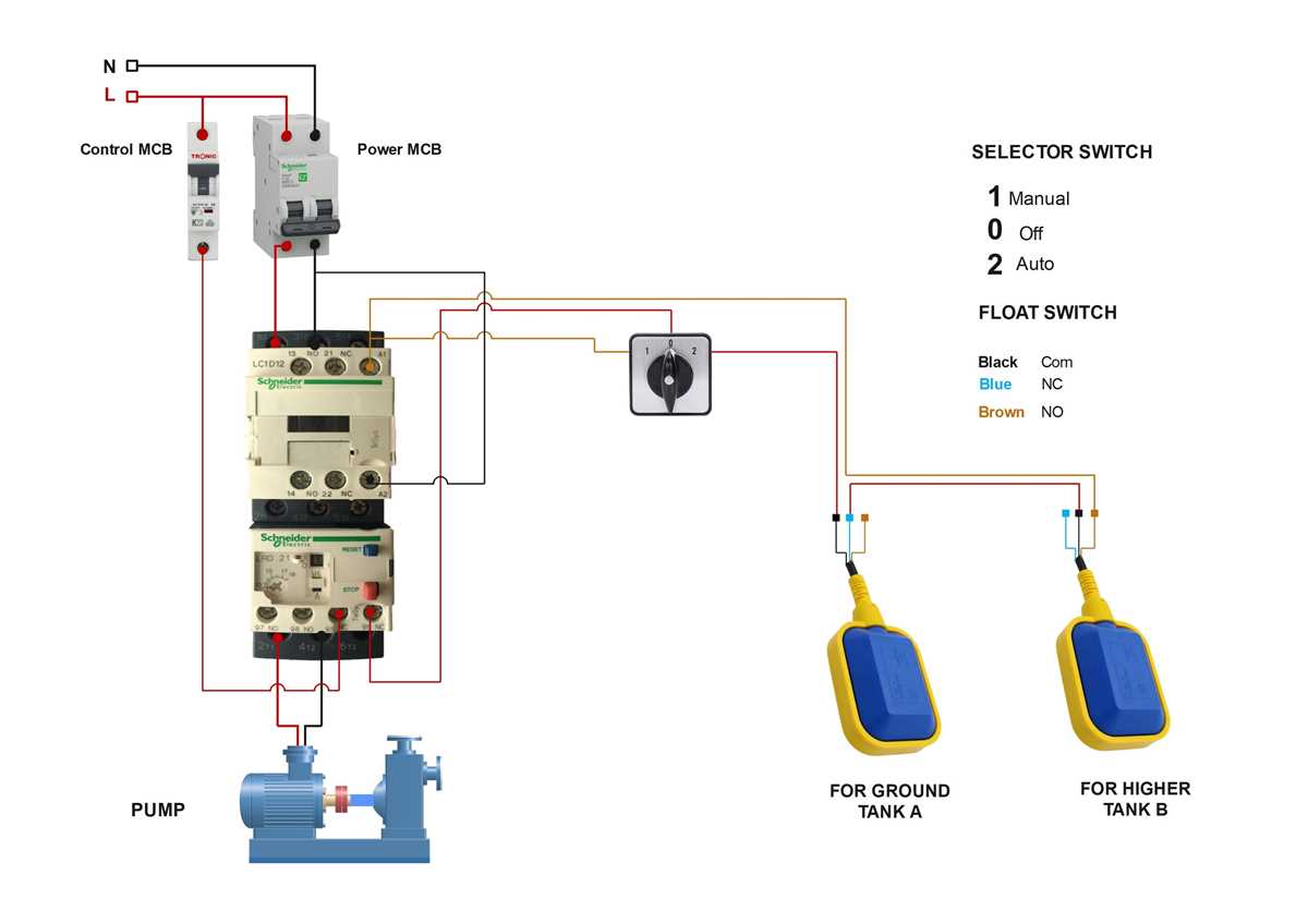 automatic on off switch for water pump circuit diagram