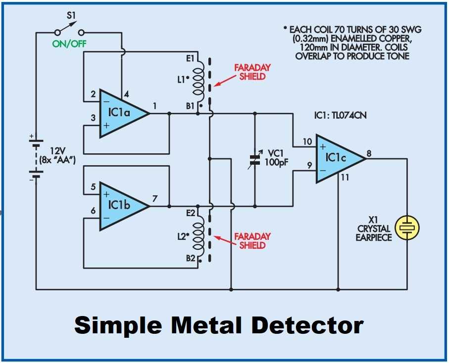 schematic diagram metal detector
