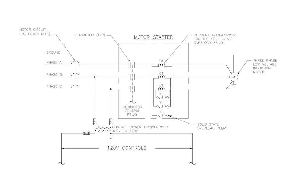 120v motor starter wiring diagram