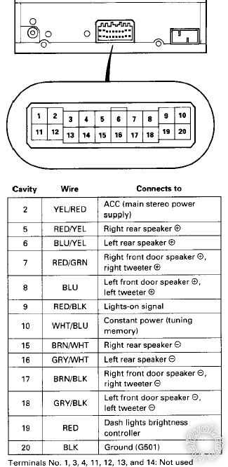 1991 honda civic radio wiring diagram
