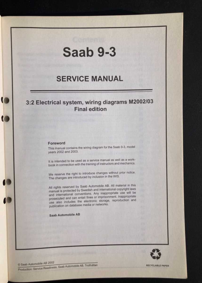 2003 saab 9 3 wiring diagram