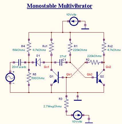 multivibrator schematic diagram