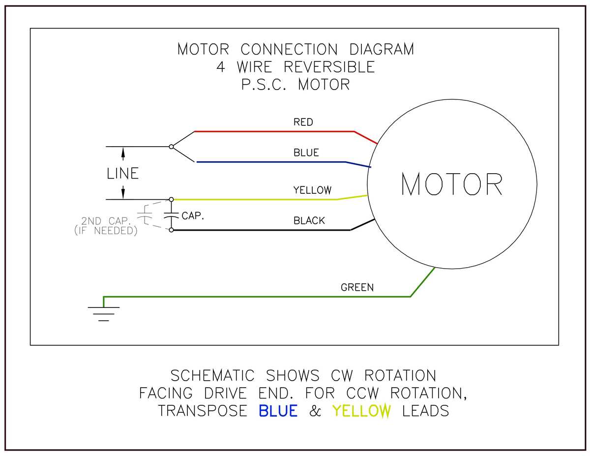motor wiring connection diagram
