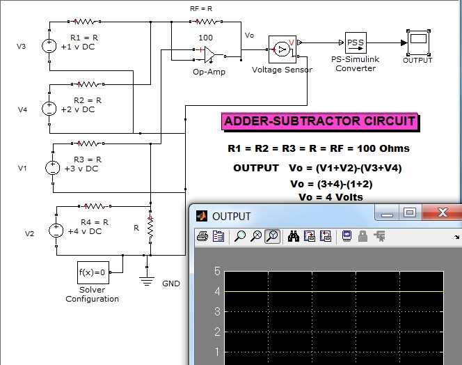 op amp adder circuit diagram