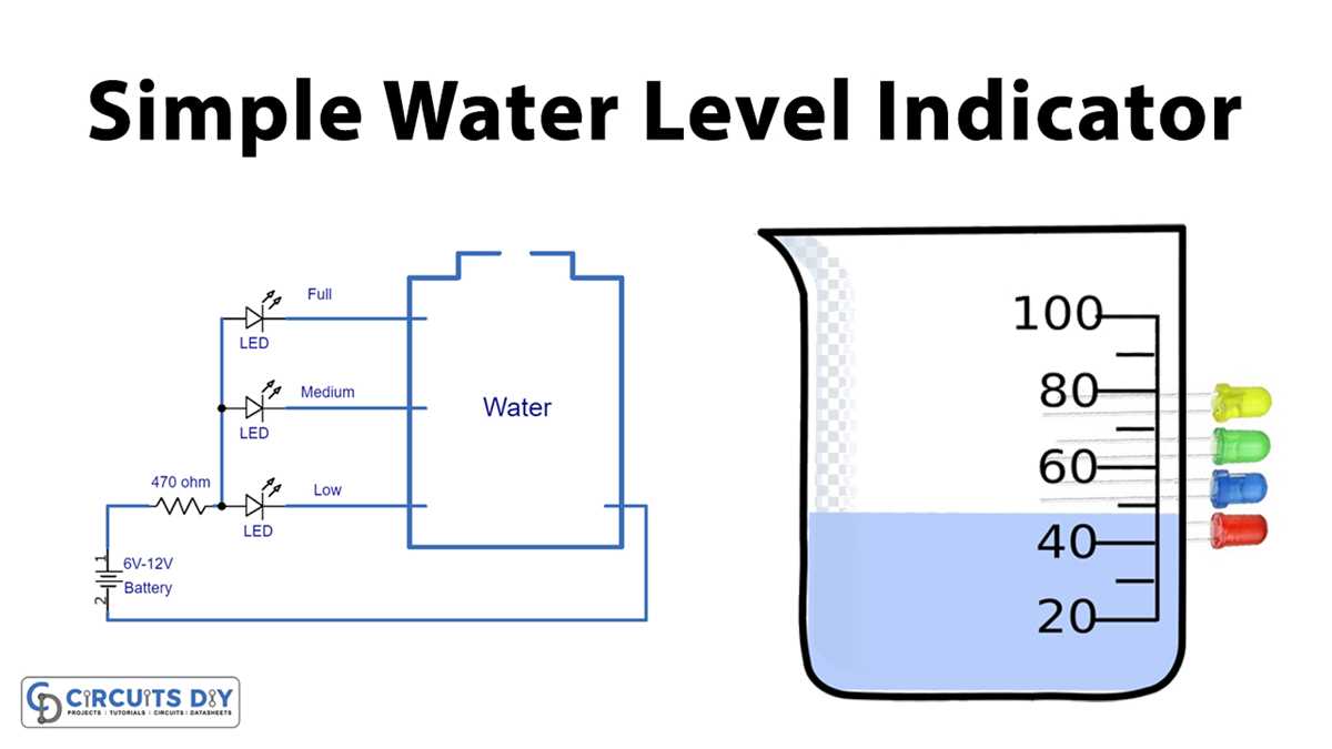 water level circuit diagram with relay