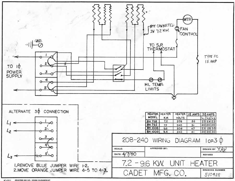 space heater wiring diagram
