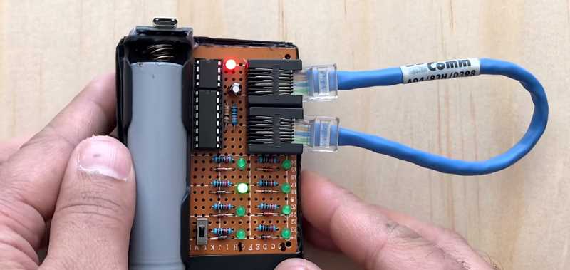 network cable tester circuit diagram
