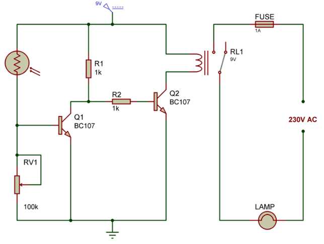 simple lamp circuit diagram