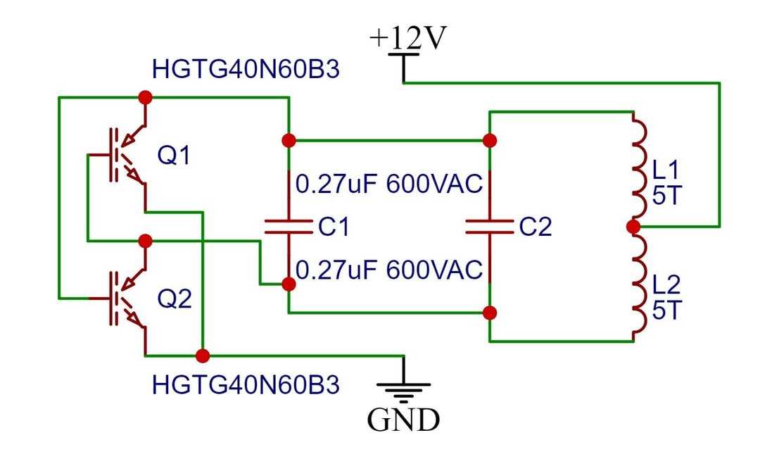 diy induction heater schematic diagram